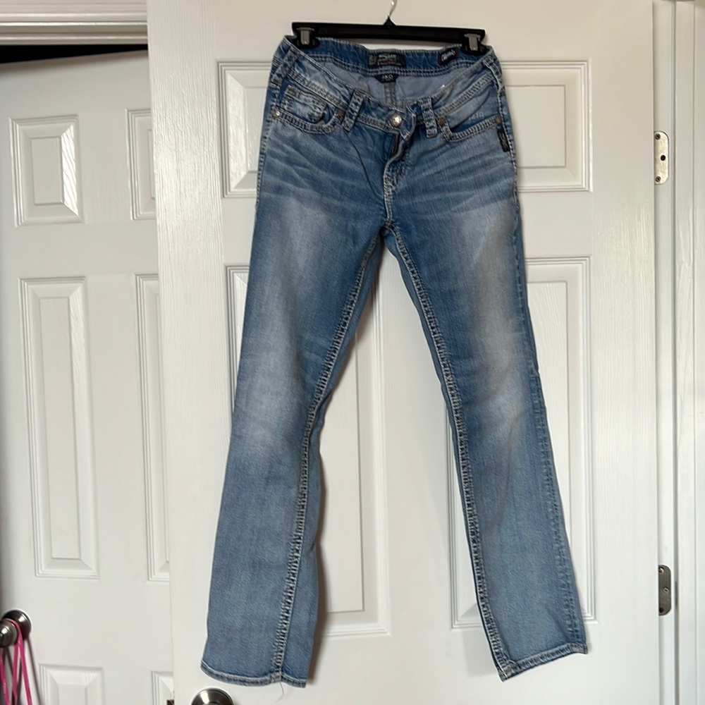 Women’s Silver Aiko straight leg stretch jeans